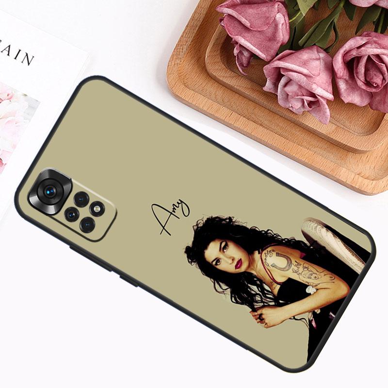 Amy Winehouse Case For Xiaomi Redmi 12C 10C 9A 9C 9T Redmi Note 12 Pro 8 9 10 11 Pro 11S 10S 12S Cover