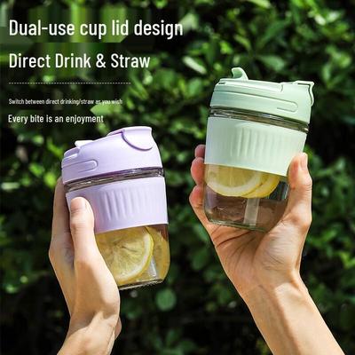 Tasse à paille élégante pour deux boissons