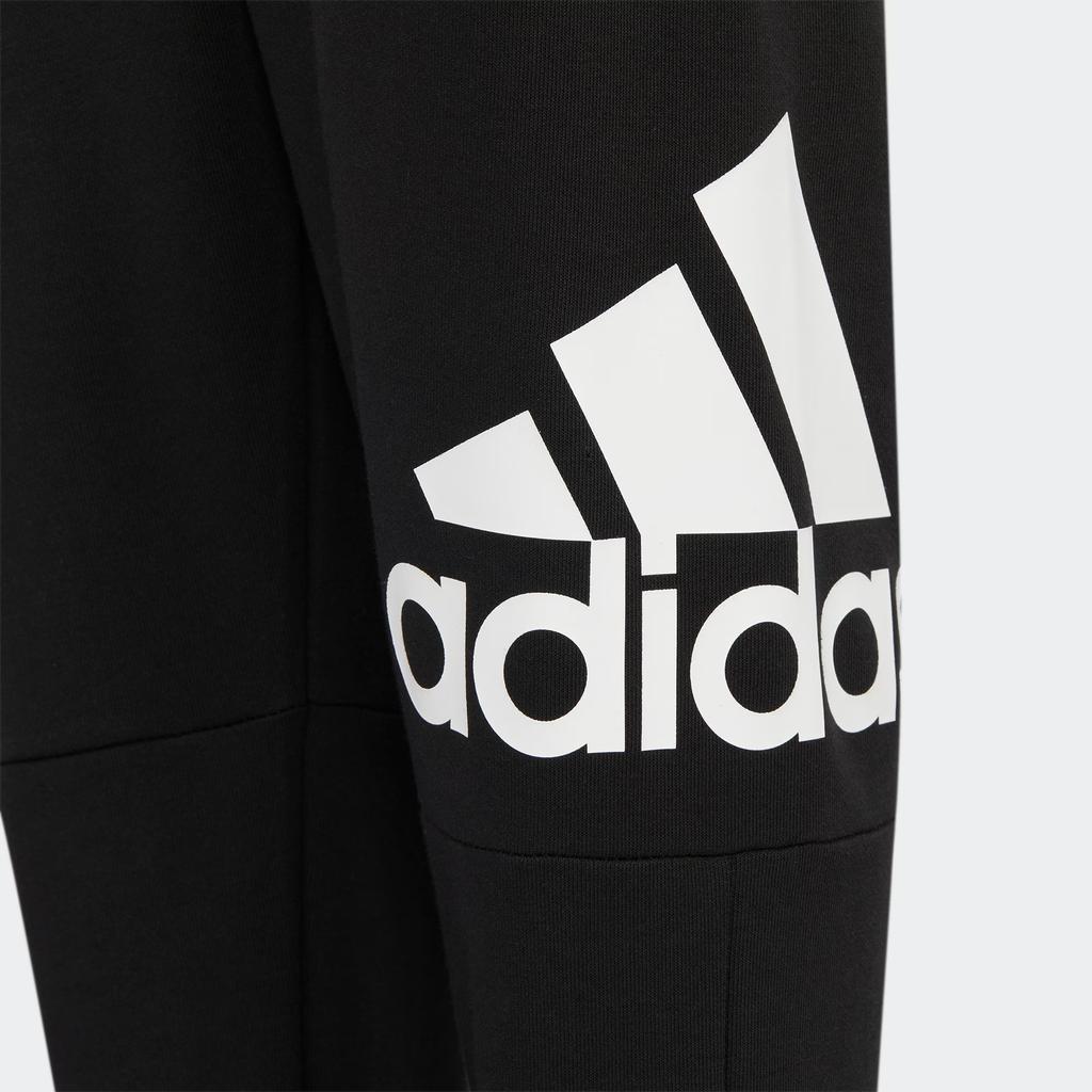 adidas Knitted Sports Pants With Brand Logo Comfortable Breathable Casual Kids Bottoms Black HM9689