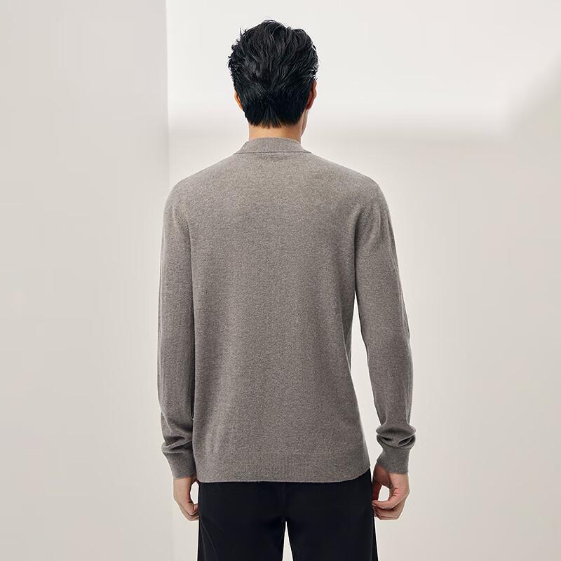 HLA Men's Slim Fit Mock Neck Cashmere Blend Pullover Sweater