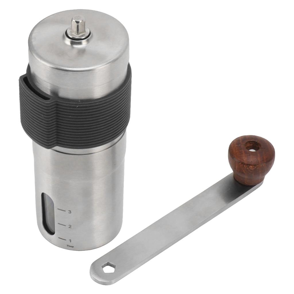 Portable Manual Coffee Grinder Stainless Steel High Hardness Hand Coffee Bean Grinder for Home Office Travel Outdoor