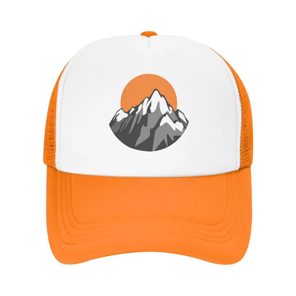 Sunrise Sun Mountain Custom Mesh Baseball Caps Unisex  Adult Unisex Beach Bucket Hat Trucker Cap