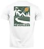 Mens T-Shirt Back Print Mountains Outdoor Forest Camping Back Print Men-