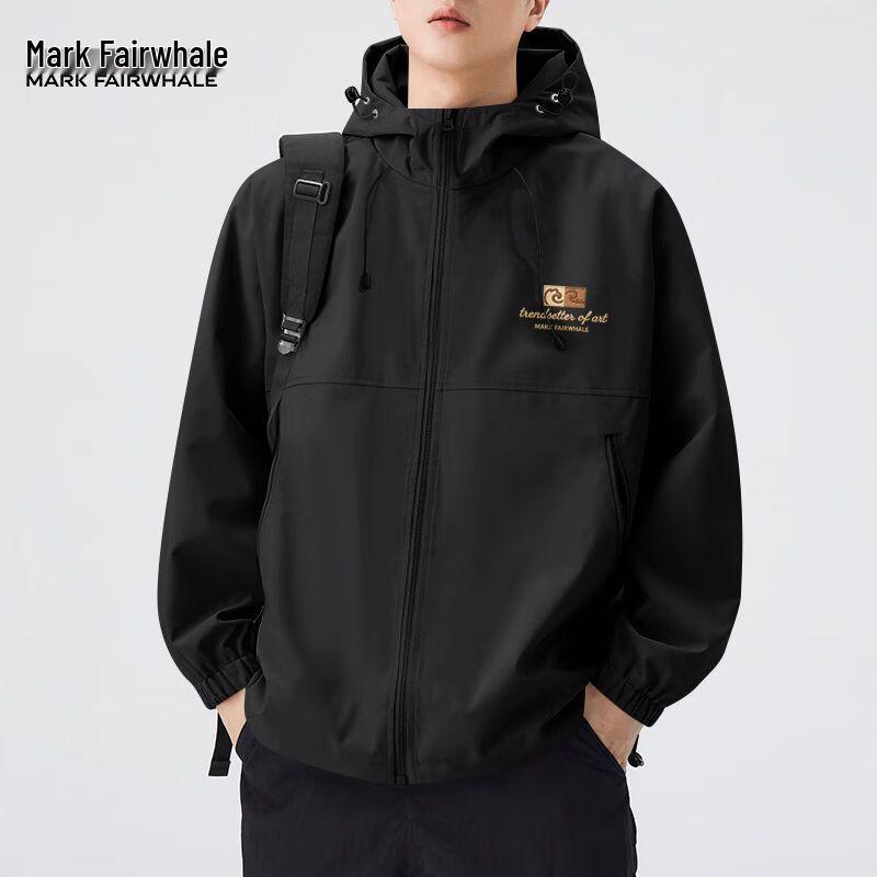 Mark Fairwhale Men's Loose Fit Waterproof Windbreaker Jacket
