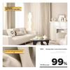 GRUDE Full Blackout Cream Style Bedroom Curtain