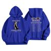 Unisex Casual Hooded Pullover Sweatshirt Long Sleeve Loose Fit Letter Print