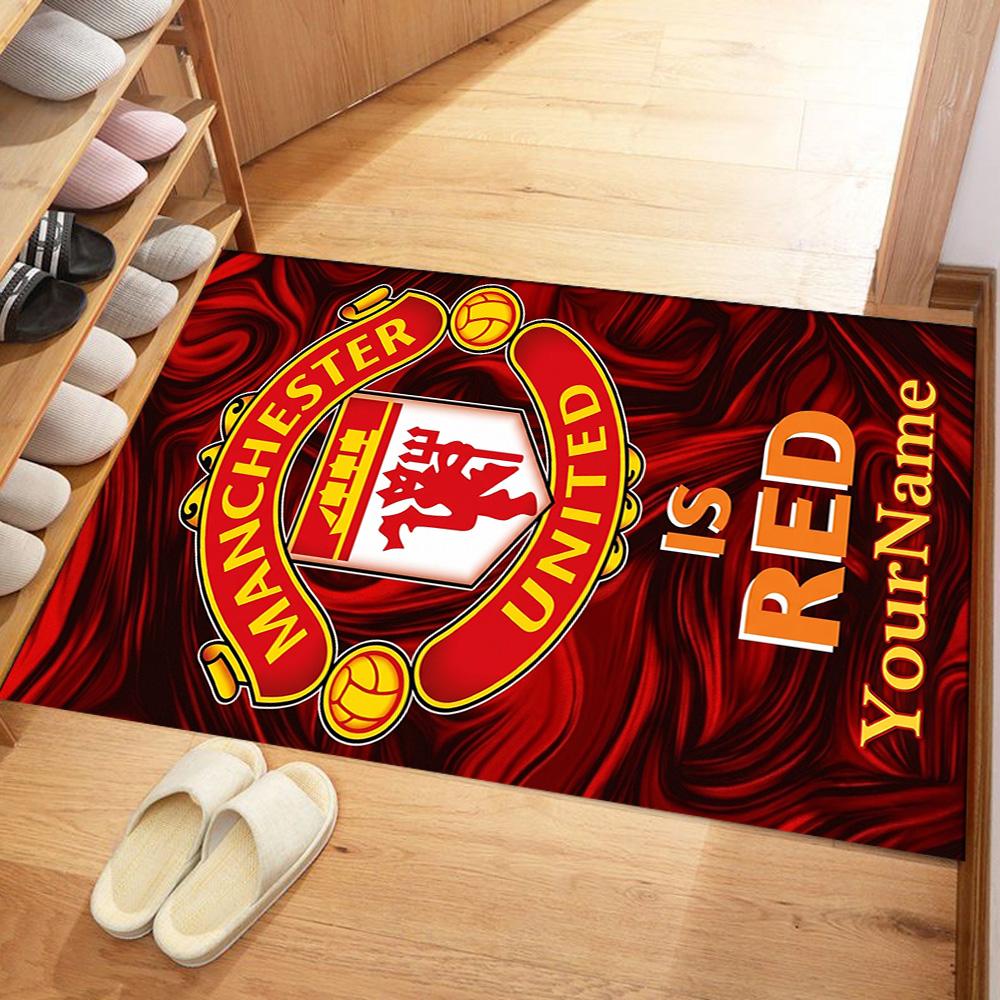 Manchester Customize Your Name Carpet Suitable for Balcony Dining Room Foyer Dormitory Anti-slip Rug Decorate Offices Best for Christmas