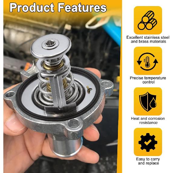 Excellent Thermostat Compatible With Toyota Camry, Lexus, Sienna, Tacoma, Highlander, 4Runner, Corolla, Tundra, Avalon, Matrix, Solara, Yaris,