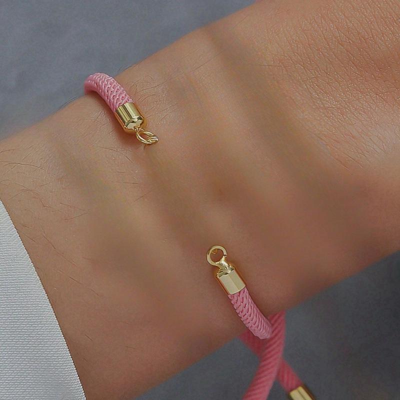Adjustable Milan Style Colorful Bracelet - Red Rope, Handcrafted DIY Design