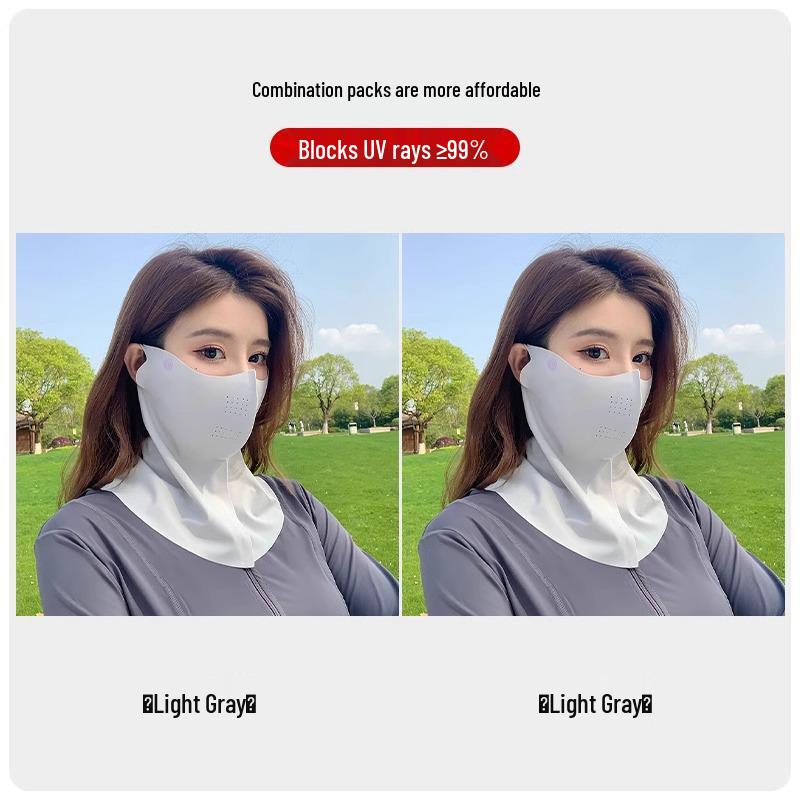 Women's UV Protection Ice Silk Face & Neck Mask for Outdoor Activities