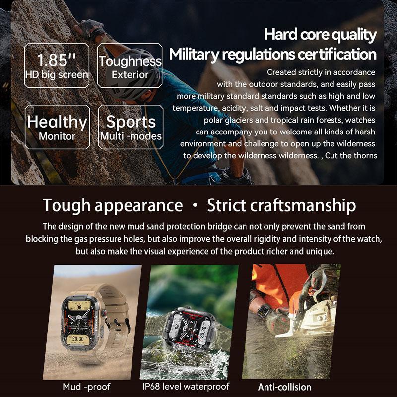 New Full Touch Smart Watch Men For Android Xiaomi Blood Pressure Oxygen Fitness Watch 5 Atm Waterproof Military SmartWatch