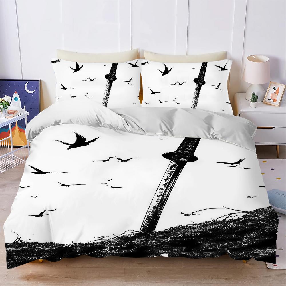 

Comics Vagabond Samurai Duvet Cover Set Soft Wash Bed 3 Piece Summer Comfortable Student Dormitory Home Baby Bedding Best seller (135x200cm)