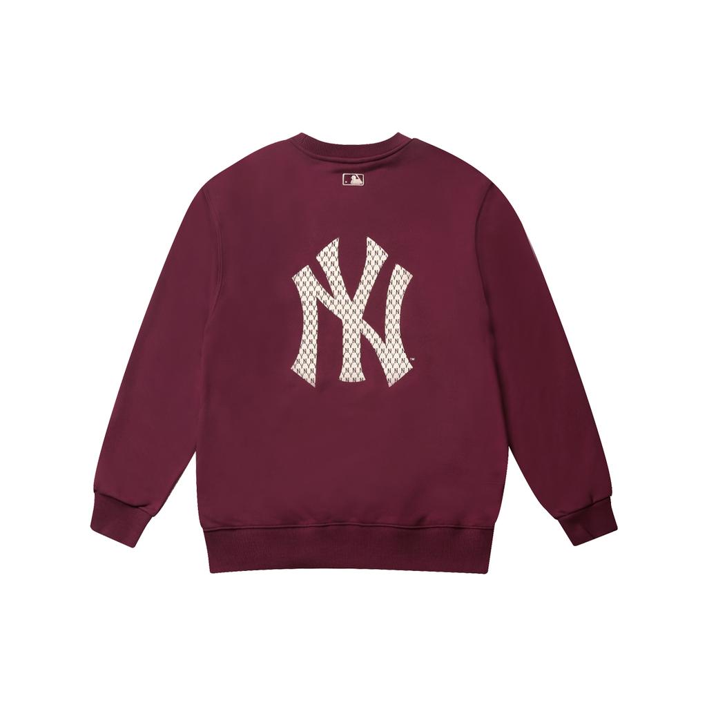 New MLB Old Flower Sweatshirts Unisex Dark Purple 31MTM1041-50E
