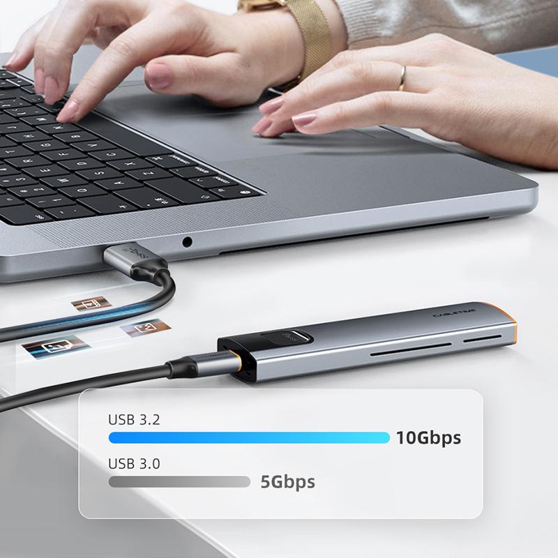 CABLETIME USB A to USB C Cable 10Gbps 3A USB 3.2 Cable 60W QC 3.0 Data Transfer for SSD Enclosure Phone Charging Data Sync