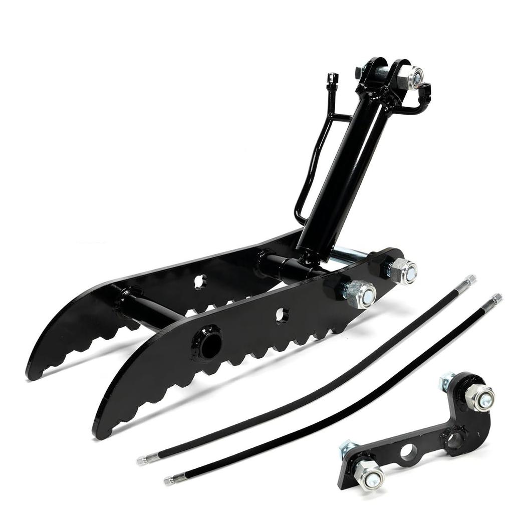Excavator Hydraulic Thumb Clip Manganese Steel 3 Hole Excavator Auxiliary Clamp with L Shaped Bracket
