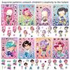 C New 8/16/24Pcs Cute KPop Demon Hunters Puzzle Stickers Make a Face Cartoon For DIY Phone Laptop Luggage Graffiti Decals