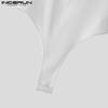 INCERUN Men Underwear U Neck Sleeveless Rib Fitted Leotard Jumpsuits