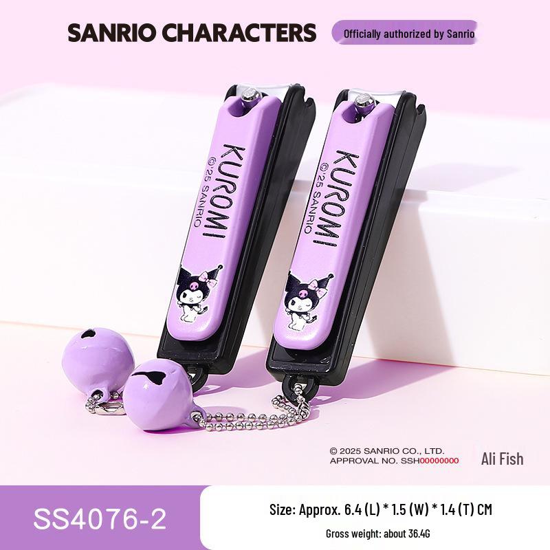 Sanrio Süße Spritzschutz-Flachkant-Nagelknipser für Mädchen - Maniküre-Werkzeug