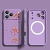 Lovely Bowknots Print Case For iPhone 17 Pro Max iPhone 16 15 14 13 Pro Max Magnetic For Magsafe Soft Silicone Phone Back Cover