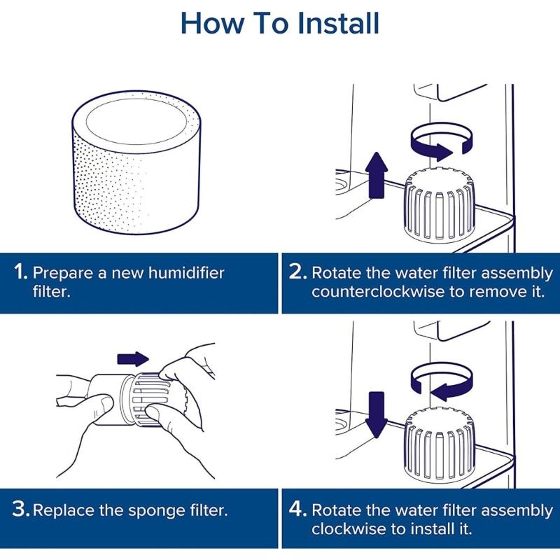 30 Pack Humidifier Filters White Descaling Filters Suitable for Various Models for Enhancing Air Quality and Longevity