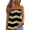 2024 Schlauchtops für Damen, Niedliches Sexy Off-Shoulder Gestreiftes Ärmelloses T-Shirt