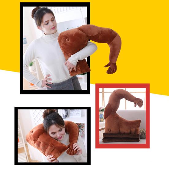 Yousheng Boyfriend Arm Pillow Stuffed Men Body Shape Pillow Hunky Chest Pillow Cuddle Companion for Neck And Shoulder Support