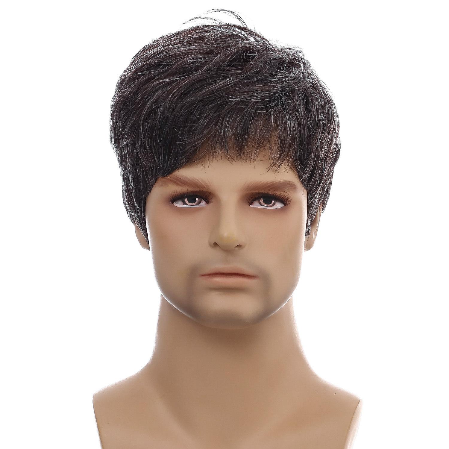 

Европейские и американские мужские головные уборы из химического волокна, модные короткие волосы, мужские волосы