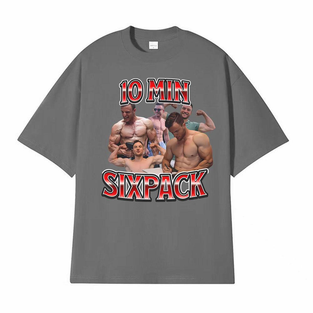 10 Min Sixpack Sasha Huber Vintage Gym Workout T Shirts Men Women Clothing High Quality Trend Cool T-shirts Short Sleeve T Shirt