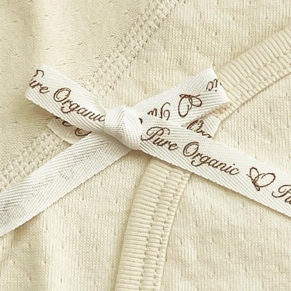 Pure Organic Slim Organic Cotton Newborn Combi Undershirt Set Soft Made in Baby Ivory 100% (2-Piece Set), All-Season Undershirts, Japan,