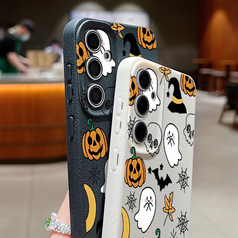 Cartoon Kürbis Weiche TPU Handyhülle Für Samsung Galaxy S25 S24 S22 Ultra S23 S24 FE A17 A56 A16 A36 A26 A55 A15 A25 A54 5G Stoßfestes Silikonleder