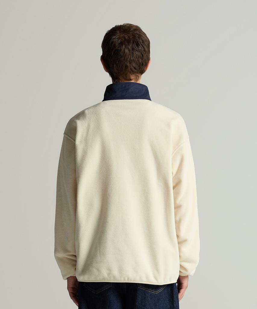 Champion Heritage Polartec Loose Fit Half Zip Fleece Ecru