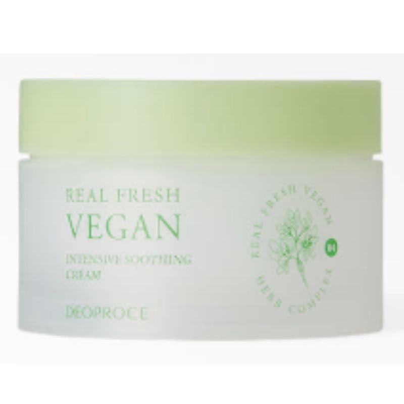 

DEOPROCE Real Fresh Vegan Intensive Nourishing Moisture Soothing Cream 100g – Gentle Hydrating Cream for Sensitive Skin