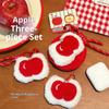 Schattige Pluche Fruit Appel Hanger Sleutelhanger Portemonneetje Zacht Pluche Rits Kleine Portemonnee Rugzak Sleutelhanger Decoratieve Hanger Cadeaus