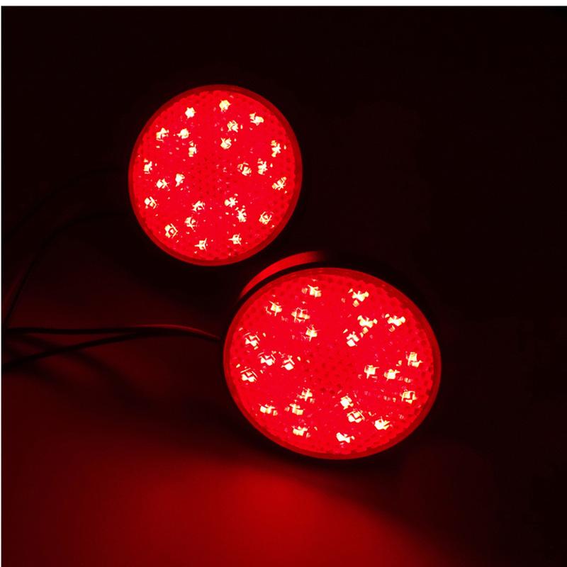 Round LED Turn Signals Light 12V Motorcycle 2inch Side Marker Lamp Rear Reflector Brake Lamp Taillight For Dirt Bike Cafe Racer