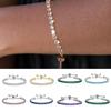 Adjustable Multicolor CZ Bracelet Glitter String Claw Chain Bracelet  Women's Jewelry