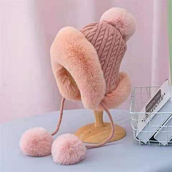 Ethnische Prinzessinnenhut: Damen Koreanischer Stil Faux Kaninchenfell Ski Mütze mit Ohrenschutz - Warm & Kältebeständig für den Winter