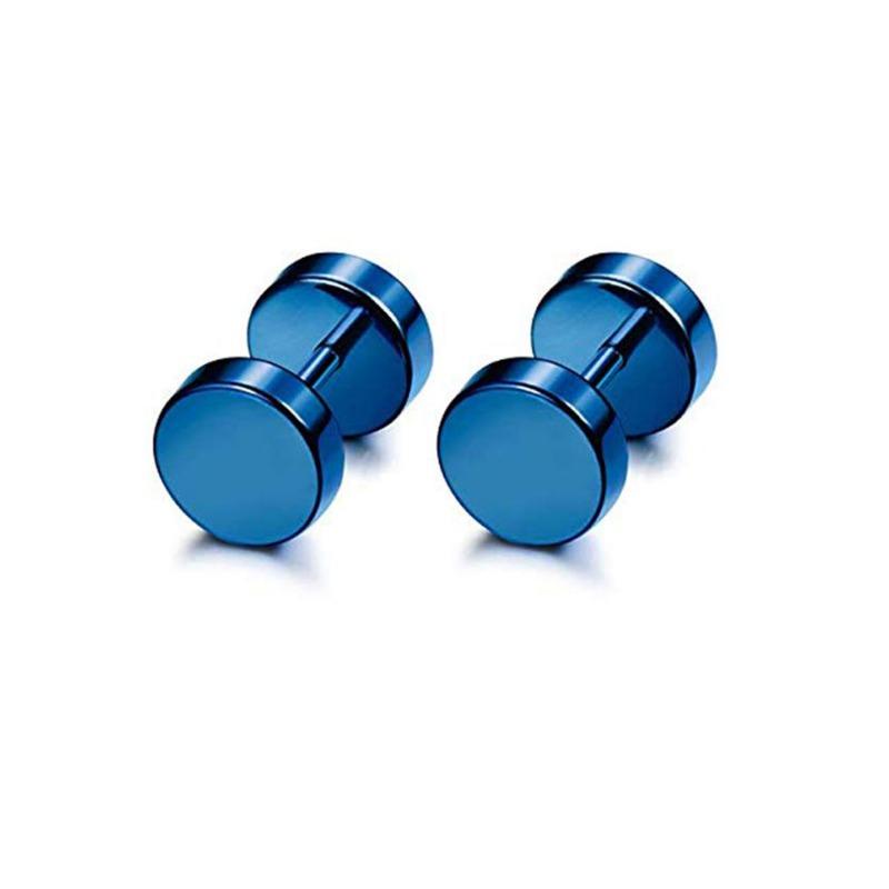 1 Paar 316L Edelstahl Kurzhantel Ohrstecker Für Damen Herren, Hip Hop Rock Hypoallergen Knorpel Tragus Piercing Schmuck