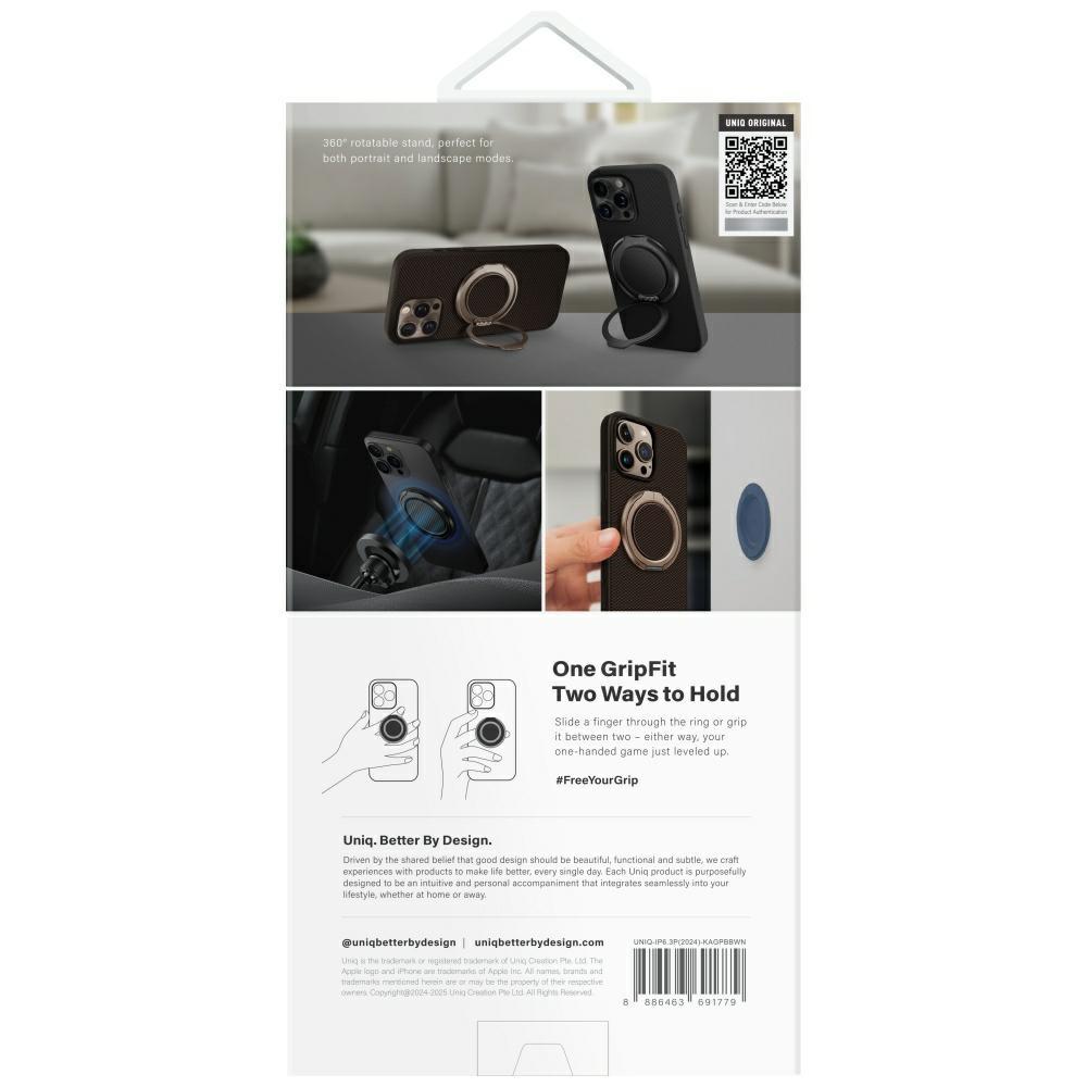 Etui do iPhone 16 Pro UNIQ Magclick GripFit Brązowy
