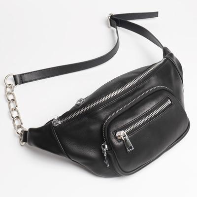Bauchtasche Damen Koreanische Version Trendige Brusttasche, Einzelne Schulter Diagonale Crossbody Kette Vielseitig Hochwertiges Leder Oberste Schicht Rindsleder Damen Tasche