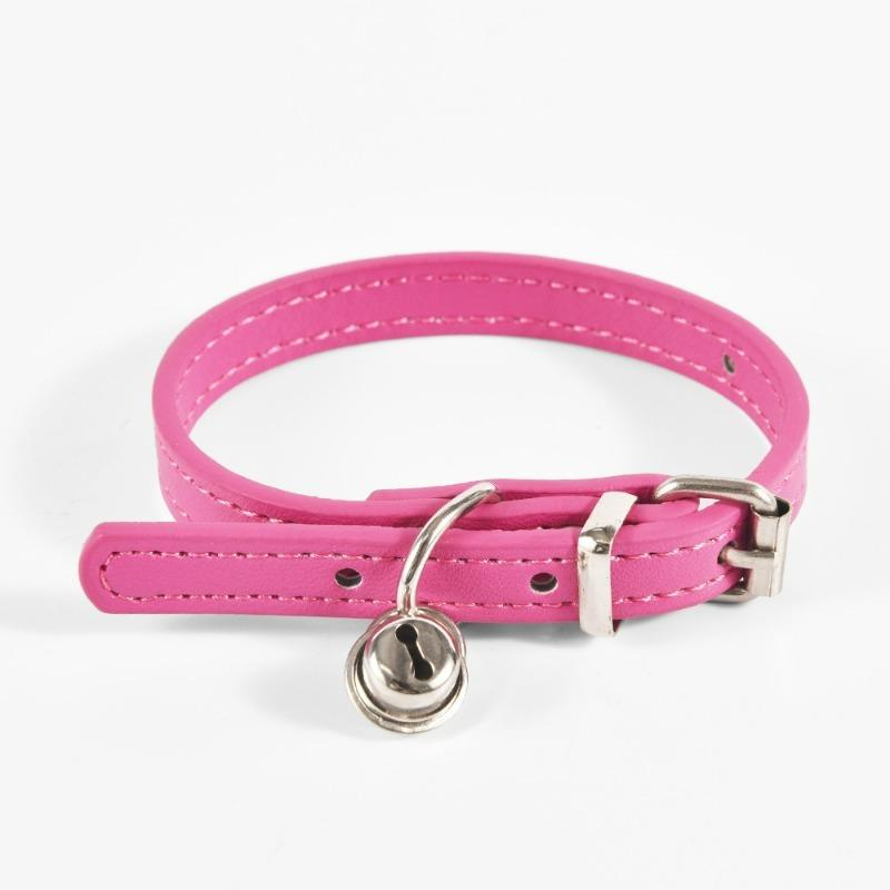 Pet Collar Large Dog Chain Waterproof and Wear-resistant Dog Cat Collar PU Leather Medium and Small Dog Bell Collar