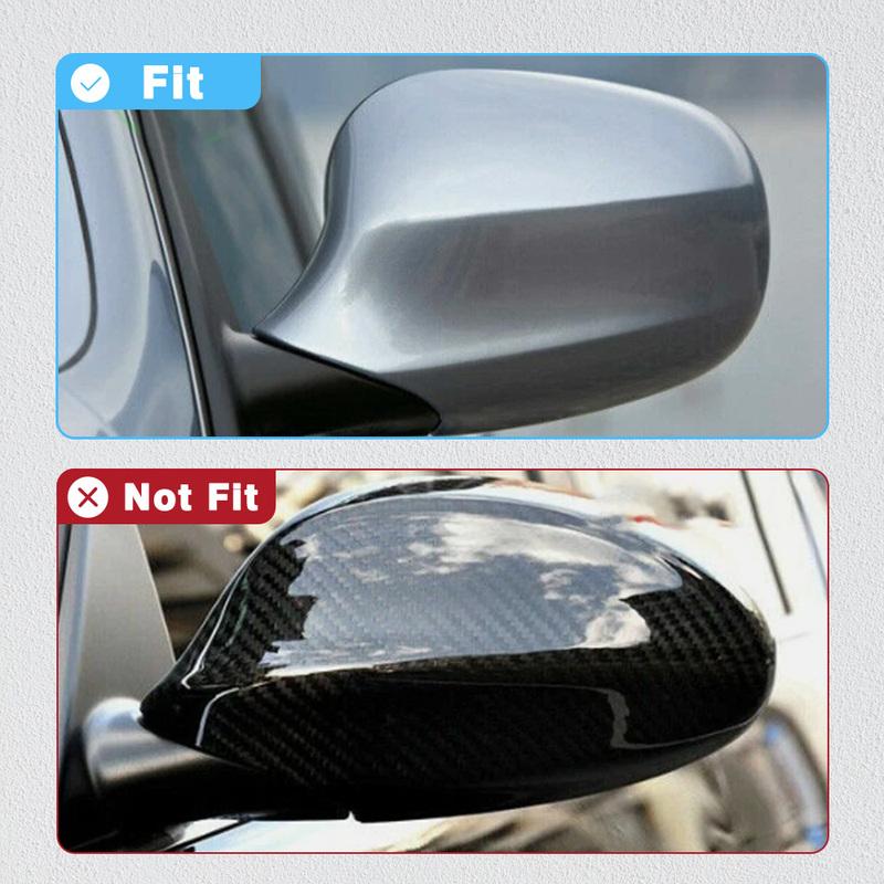 2PCS Car Side Door Wing Rearview Mirror Cover Caps  For BMW E90 E91 E92 E93  LCI facelifted 2009–2013 51167205291, 51167205292