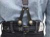 Dry Bones Suspenders with Leather Button Closure Fashion Accessory Black Free DSH-057 Men's (Men's Size)