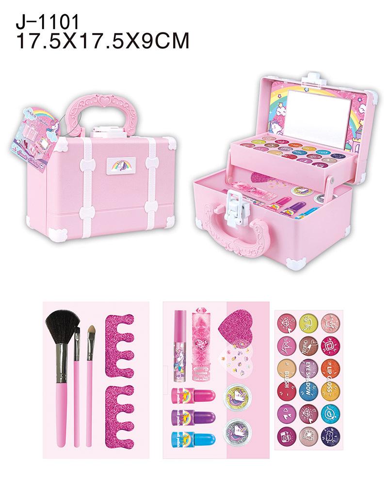Jieyani Princess Makeup Set for Kids - Pretend Play Kit with Lipstick and Nail Polish