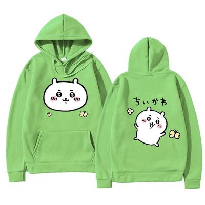 Μόδα Anime Chiikawa Φούτερ Streetwear Σφραγίδα Εκτύπωση Πουλόβερ Φούτερ Unisex Φθινόπωρο Χειμώνας Hip Hop φούτερ φούτερ Unisex Ρούχα