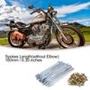 ACROPIX Motorcycle Scooter Wheel Chrome Spoke Set with 160mm Silver 72 Pieces Nipples, Length, Tone,