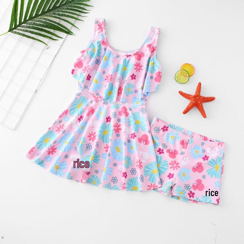 Girls  Conservative Two-Piece Swimsuit L-5XL