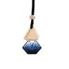 Empty Gradient Black Rhombus Glass Perfume Bottle 1Pcs Triangle Cover Portable Refillable Leakproof Vial for Women Daily Carry
