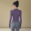 Spring velvet warm yoga clothes, sports yoga jacket, women's new zipper cardigan, running fitness fitness clothes