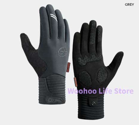 Touch Screen Cycling Gloves Gel Padded Full Finger Winter Warm Anti Slip for Men Women MTB Road Bike Riding Racing Bicycle Glove