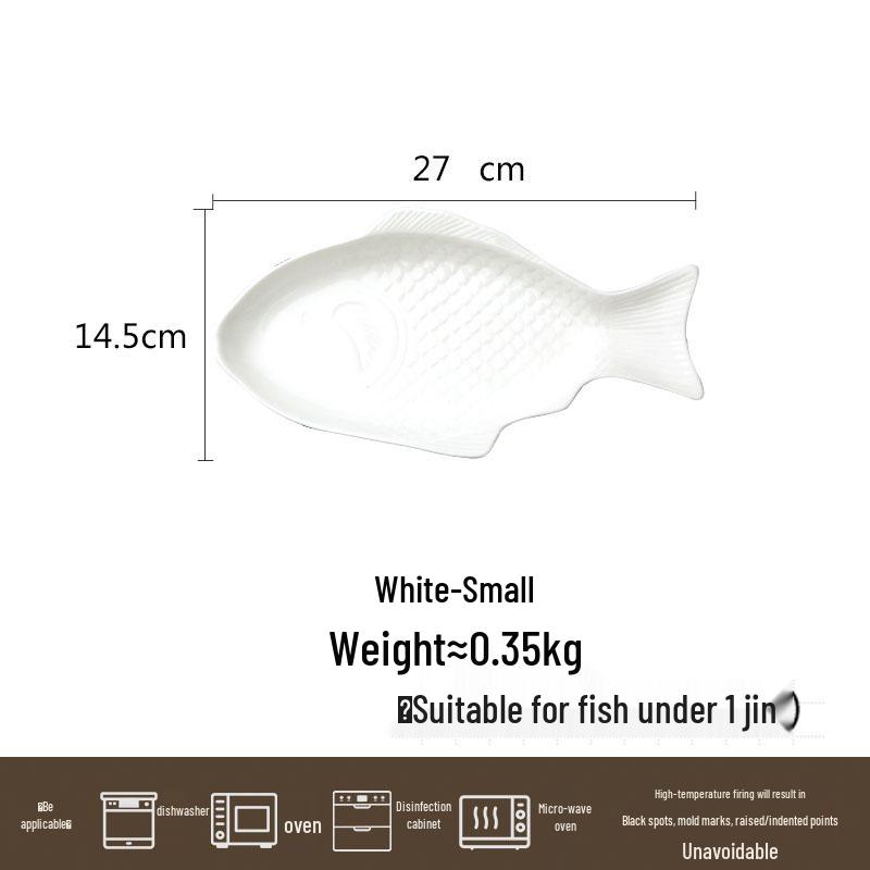 

Nordic Oval Ceramic Fish-Shaped Plate for Home or Restaurant